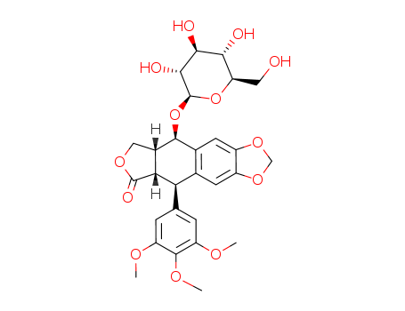 Picropodophyllin 4-O-β-D-glucoside CAS No:1400-92-6