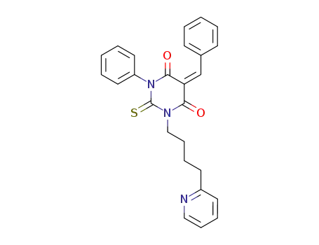 4,6(1H,5H)-Pyrimidinedione,
dihydro-1-phenyl-5-(phenylmethylene)-3-[4-(2-pyridinyl)butyl]-2-thioxo-