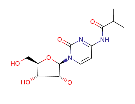 Molecular Structure of 153809-38-2 (Cytidine, 2'-O-methyl-N-(2-methyl-1-oxopropyl)-)