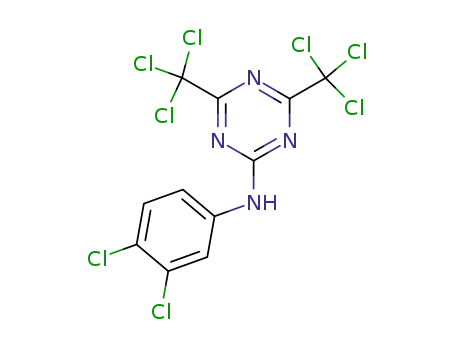 Molecular Structure of 30356-55-9 (N-(3,4-dichlorophenyl)-4,6-bis(trichloromethyl)-1,3,5-triazin-2-amine)