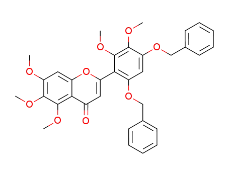 4H-1-Benzopyran-4-one,
2-[2,3-dimethoxy-4,6-bis(phenylmethoxy)phenyl]-5,6,7-trimethoxy-