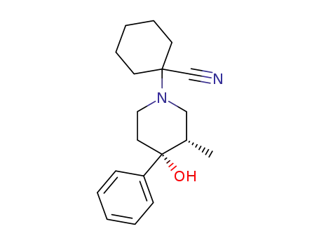 (+/-)-α-1-(1-cyanocyclohexyl)-4-hydroxy-3-methyl-4-phenylpiperidine
