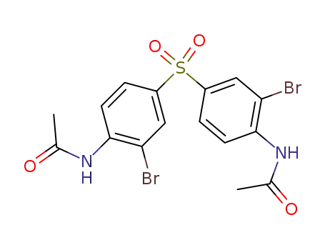 Molecular Structure of 109386-23-4 (3,3'-dibromo-4,4'-diacetaminodiphenyl sulphone)