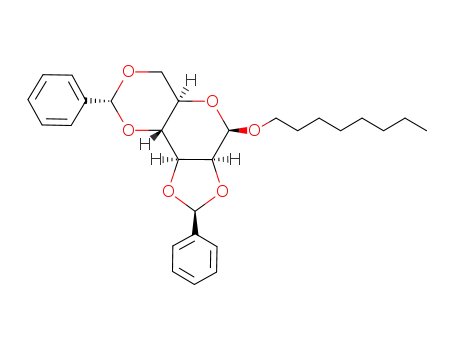 Molecular Structure of 141936-72-3 (Octyl endo-2,3:4,5-di-O-benzylidene-β-D-mannopyranoside)