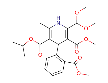 3,5-Pyridinedicarboxylic acid,
2-(dimethoxymethyl)-1,4-dihydro-4-[2-(methoxycarbonyl)phenyl]-6-meth
yl-, 3-methyl 5-(1-methylethyl) ester
