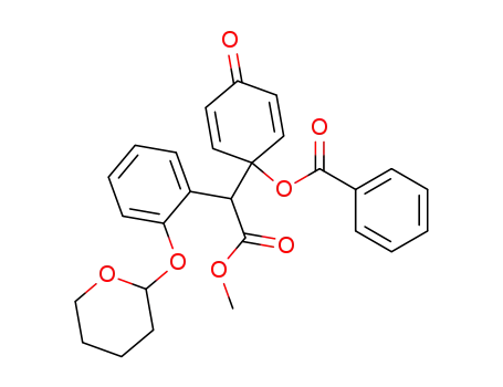 Benzoic acid 1-{methoxycarbonyl-[2-(tetrahydro-pyran-2-yloxy)-phenyl]-methyl}-4-oxo-cyclohexa-2,5-dienyl ester