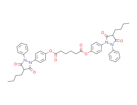 Molecular Structure of 59530-06-2 (4,4'-dibutyl-2,2'-diphenyl-1,1'-(4,4'-hexanedioyldioxy-diphenyl)-bis-pyrazolidine-3,5-dione)