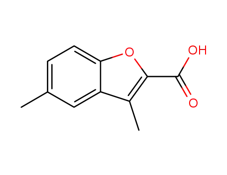 Molecular Structure of 16817-32-6 (3,5-DIMETHYL-1-BENZOFURAN-2-CARBOXYLIC ACID)