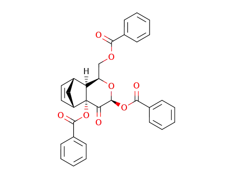 (α-Exo,<(1S)-(1α,3β,4aα,5β,8β,8aβa)>)-3,4a-Bis(benzoyloxy)-1-<(benzoyloxy)methyl>-4a,5,8,8a-tetrahydro-5,8-methano-1H-2-benzopyran-4(3H)-one