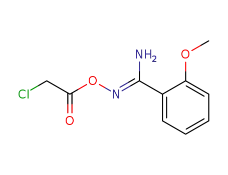 Molecular Structure of 844498-72-2 (Benzenecarboximidamide, N-[(chloroacetyl)oxy]-2-methoxy-)