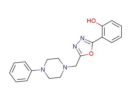 Molecular Structure of 127718-46-1 ((6E)-6-{5-[(4-phenylpiperazin-1-yl)methyl]-1,3,4-oxadiazol-2(3H)-ylidene}cyclohexa-2,4-dien-1-one)