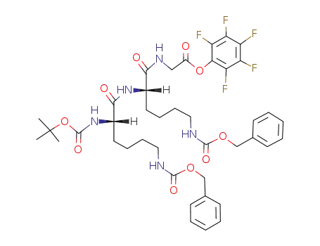 Molecular Structure of 141914-54-7 (Boc-Lys(Z)-Lys(Z)-Gly-OPFP)