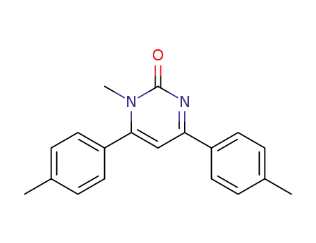 Molecular Structure of 81668-47-5 (2(1H)-Pyrimidinone, 1-methyl-4,6-bis(4-methylphenyl)-)