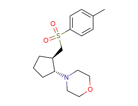 Molecular Structure of 125803-52-3 (4-(2-<(tol-4-ylsulfonyl)methyl>cyclopentyl)morpholine)