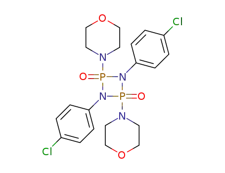 Molecular Structure of 56001-87-7 (Morpholine,
4,4'-[1,3-bis(4-chlorophenyl)-2,4-dioxido-1,3,2,4-diazadiphosphetidine-
2,4-diyl]bis-)