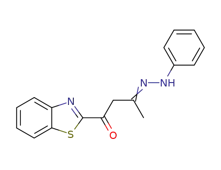 Molecular Structure of 86319-91-7 (1-(2-Benzothiazolyl)-1,3-butanedione 3-(phenylhydrazone))