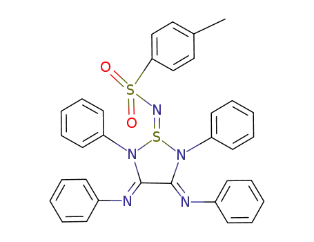 N-[2,5-diphenyl-3,4-bis(phenylimino)-1lambda~4~,2,5-thiadiazolidin-1-ylidene]-4-methylbenzenesulfonamide