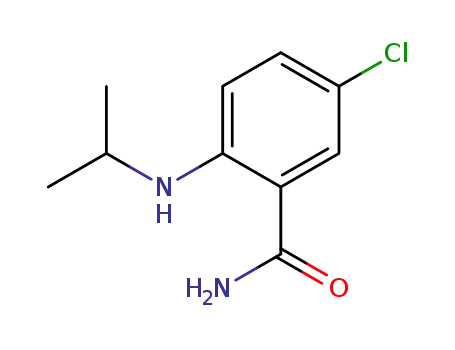 Molecular Structure of 81822-51-7 (Benzamide, 5-chloro-2-[(1-methylethyl)amino]-)