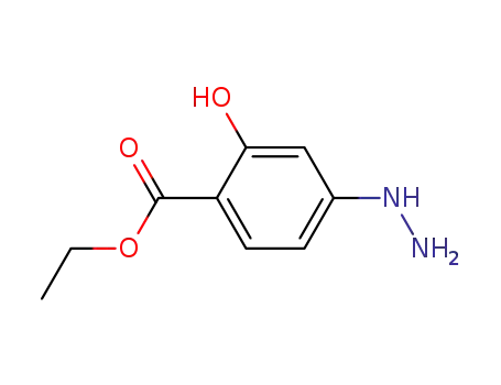 Benzoic acid, 4-hydrazino-2-hydroxy-, ethyl ester (9CI)