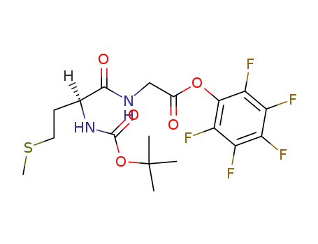Molecular Structure of 138432-16-3 (Glycine, N-[N-[(1,1-dimethylethoxy)carbonyl]-L-methionyl]-,
pentafluorophenyl ester)