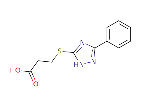 Molecular Structure of 88743-56-0 (Propanoic acid, 3-[(5-phenyl-1H-1,2,4-triazol-3-yl)thio]-)