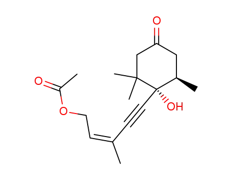 2-cis-1-acetoxy-5-(1'-hydroxy-2',2',6'-trimethyl-4'-oxocyclohexyl)-3-methylpent-2-en-4-yne