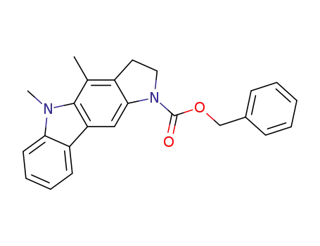 Pyrrolo[3,2-b]carbazole-1(2H)-carboxylic acid,
3,5-dihydro-4,5-dimethyl-, phenylmethyl ester