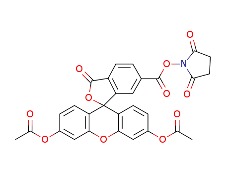 Molecular Structure of 150206-15-8 (5(6)-CARBOXYFLUORESCEIN-NHS DIACETATE)