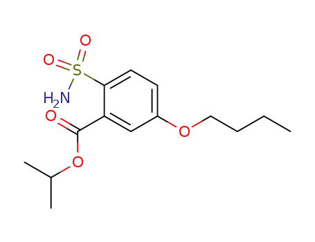 Molecular Structure of 74156-36-8 (5-Butoxy-2-sulfamoylbenzoic acid isopropyl ester)