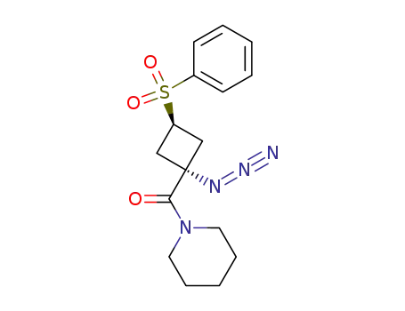 trans-1-azido-3-(phenylsulfonyl)cyclobutane-1-N,N-pentamethylenecarboxamide