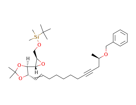 {(2R,3S)-3-[(4R,5S)-5-((E)-(R)-11-Benzyloxy-dodec-1-en-8-ynyl)-2,2-dimethyl-[1,3]dioxolan-4-yl]-oxiranylmethoxy}-tert-butyl-dimethyl-silane