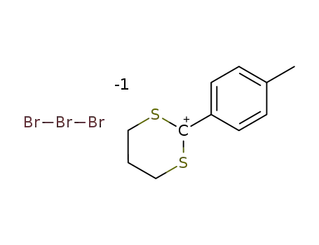 2-(4-Methylphenyl)-1,3-dithian-2-ylium-tribromid