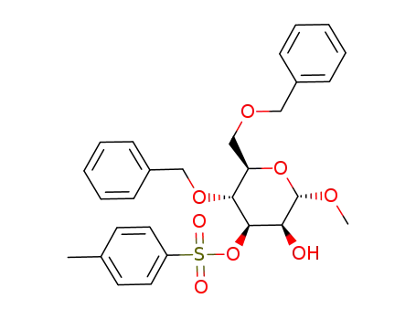 Toluene-4-sulfonic acid (2R,3R,4R,5S,6S)-3-benzyloxy-2-benzyloxymethyl-5-hydroxy-6-methoxy-tetrahydro-pyran-4-yl ester