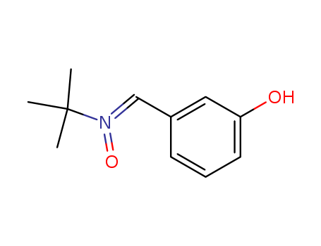 Molecular Structure of 104883-61-6 (Phenol, 3-[[(1,1-dimethylethyl)oxidoimino]methyl]-)