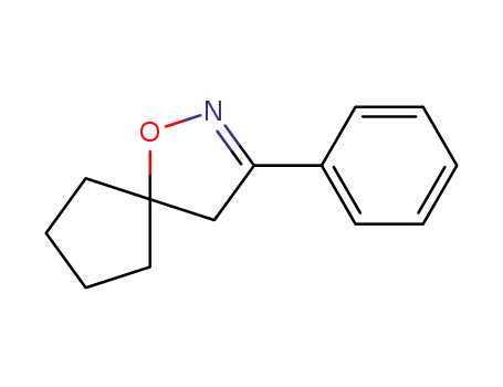 Molecular Structure of 92059-77-3 (1-Oxa-2-azaspiro[4.4]non-2-ene, 3-phenyl-)