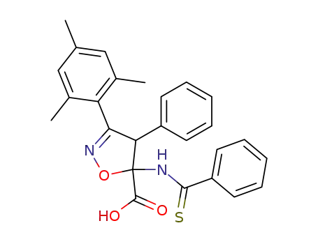 4,5-Dihydro-3-mesityl-4-phenyl-5-(thiobenzoylamino)-5-isooxazolecarboxylic acid