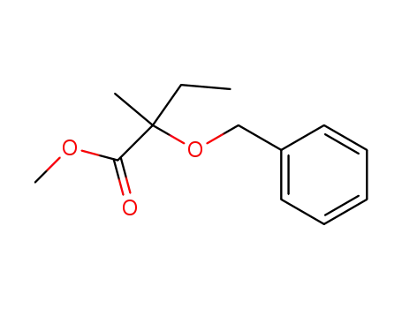 Molecular Structure of 128549-11-1 (2-Benzyloxy-2-methyl-butyric acid methyl ester)
