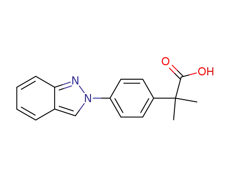 Molecular Structure of 81265-70-5 (2-(p-(2H-Indazol-2-yl)phenyl)-2-methylpropionic acid)