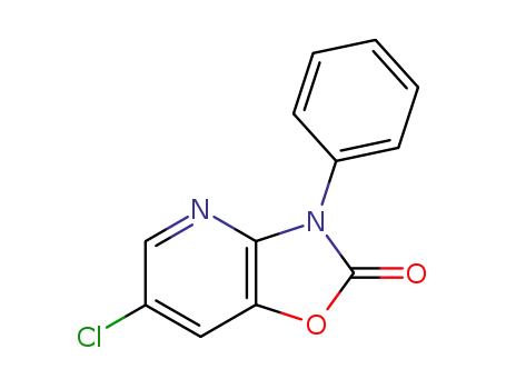 Molecular Structure of 92755-15-2 (6-chloro-3-phenyl[1,3]oxazolo[4,5-b]pyridin-2(3H)-one)