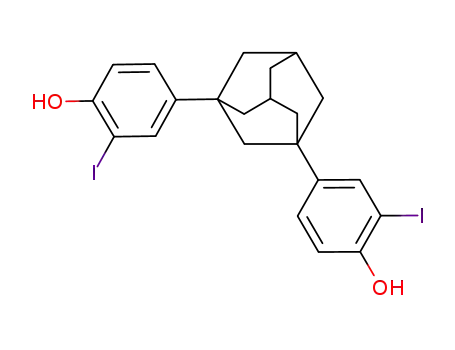 Molecular Structure of 74156-37-9 (1,3-Bis(3-iodo-4-hydroxyphenyl)adamantane)