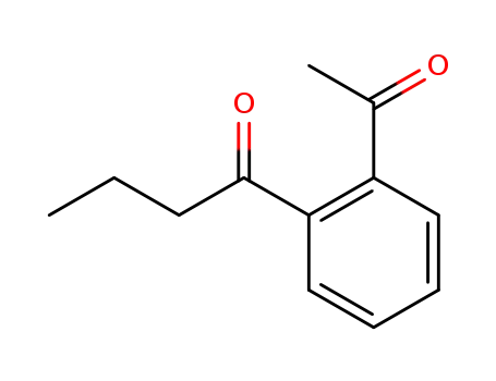 Molecular Structure of 100121-60-6 (1-(2-acetyl-phenyl)-butan-1-one)