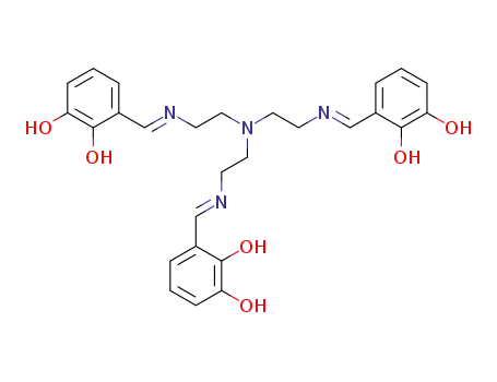 Molecular Structure of 146559-08-2 (N,N',N''-tri(2,3-dihydroxybenzylidene)-2,2',2''-triaminotriethylamine)