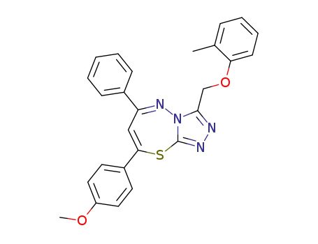 8-(4-Methoxy-phenyl)-6-phenyl-3-o-tolyloxymethyl-[1,2,4]triazolo[3,4-b][1,3,4]thiadiazepine