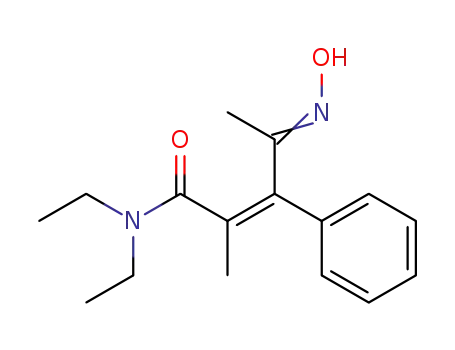 (Z)-N,N-diethyl-4-(hydroxyimino)-2-methyl-3-phenyl-2-pentenamide
