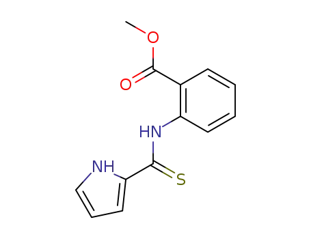Molecular Structure of 89812-71-5 (Benzoic acid, 2-[(1H-pyrrol-2-ylthioxomethyl)amino]-, methyl ester)