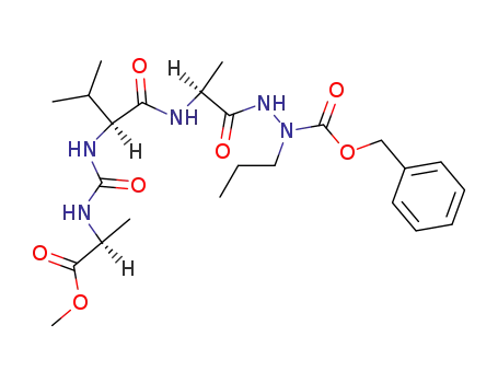 L-Alanine,
N-[N-[[(2-methoxy-1-methyl-2-oxoethyl)amino]carbonyl]-L-valyl]-,
2-[(phenylmethoxy)carbonyl]-2-propylhydrazide, (S)-