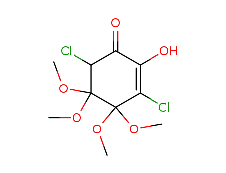2,5-dichloro-6-hydroxy-3,3,4,4-tetramethoxy-5-cyclohexen-1-one
