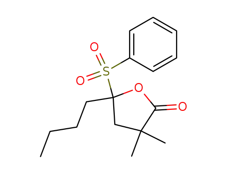 2(3H)-Furanone, 5-butyldihydro-3,3-dimethyl-5-(phenylsulfonyl)-