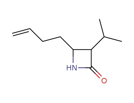 Molecular Structure of 101347-89-1 (2-Azetidinone,4-(3-butenyl)-3-(1-methylethyl)-(9CI))