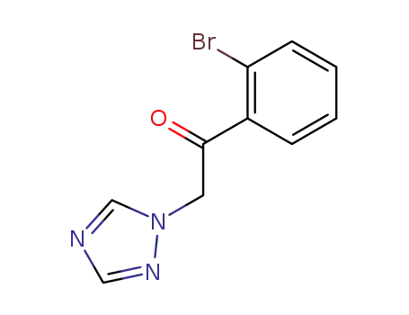 Molecular Structure of 126961-71-5 (1-(2-BROMOPHENYL)-2-(1H-1,2,4-TRIAZOLE-1-YL)-ETHANONE)